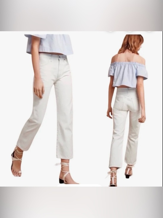 Citizens Of Humanity Denim - Citizens of humanity aritzia collaboration. White straight crop at ankle.Size 24